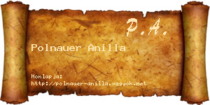 Polnauer Anilla névjegykártya